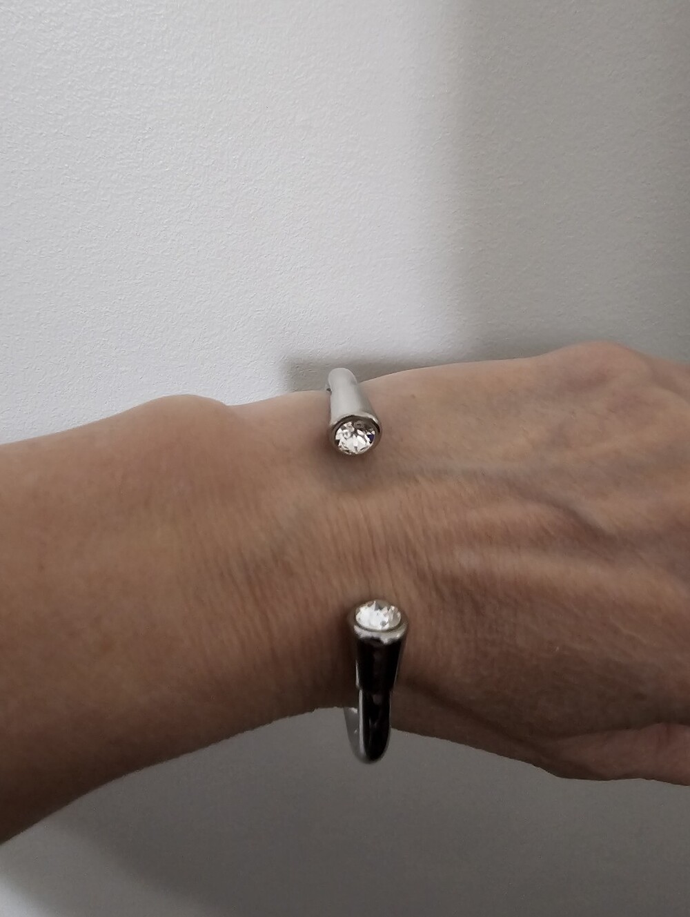 White House Black Market Hinge Bracelet with Crystal End Caps - Picture 4 of 4